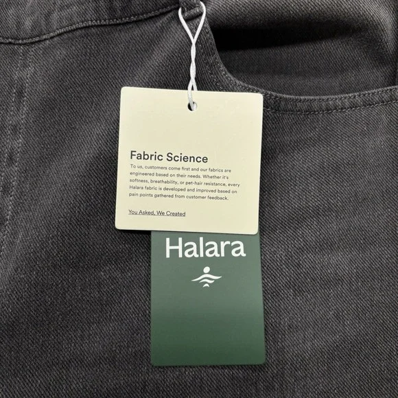 Halara Flex Denim Womens Size XL Gray Wide Leg Baggy Pull On Pants Jeans NWT - Picture 5 of 9